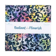 Expressions Batiks 10" Square Pack in Radiant Flourish by Riley Blake