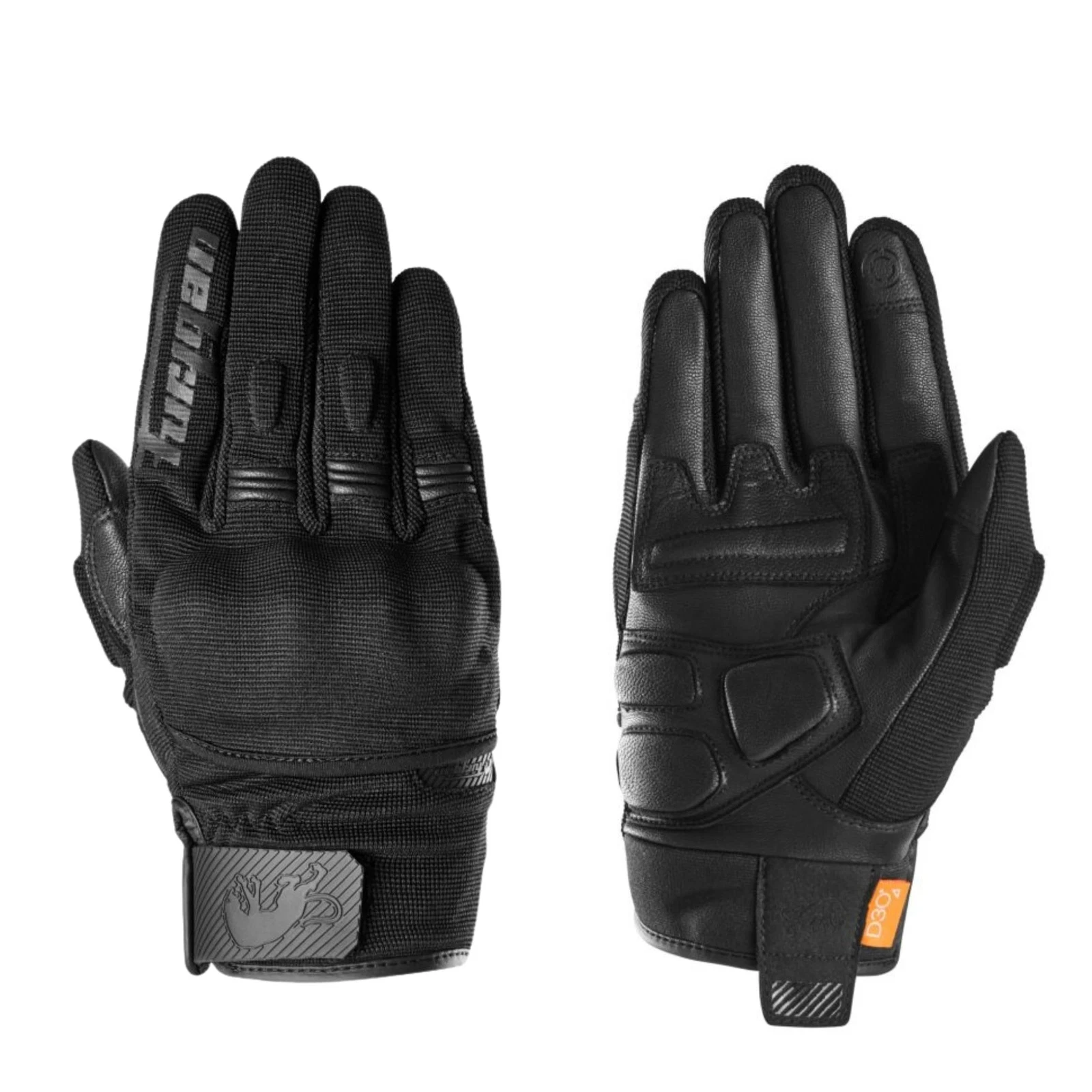 Furygan JET D3O EVO - Men's Motorcycle Gloves - 100% Leather Palm - M, Black