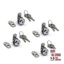 4Pack Cam Lock Tubular Cam Locks Keyed Alike with Chrome Finish for 5/8 Inch