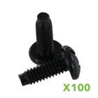 100 pack Server Rack Screws 3/8" Pan Phillips 12-24 Stainless Steel 19" Rack