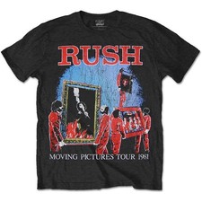 Rush T Shirt Moving Pictures Tour 1981 new Official vintage Mens Black