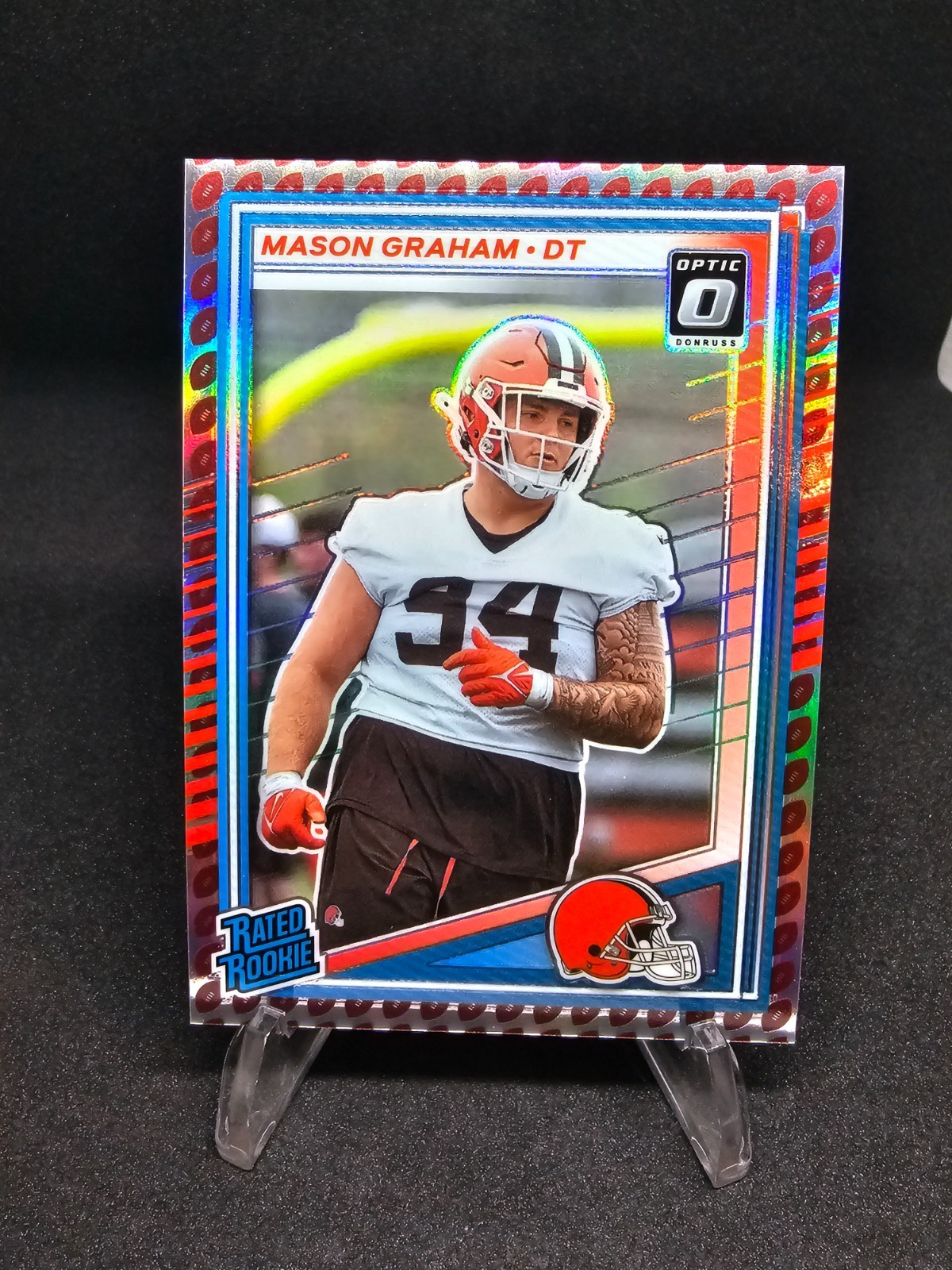 2025 Donruss - Rated Rookie Mason Graham #340 Optic Preview Football Emoji