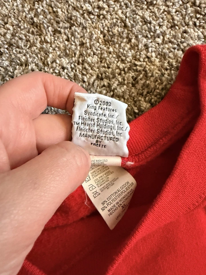 Sudadera Y2K Betty Boop Vintage Talla XL Roja Cuello Redondo Navidad Niñas Traviesas Foto 4 de 4