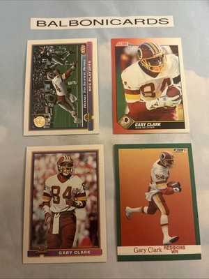 Gary Clark 4 Card 1991 Bowman Fleer Score Lot! Washington Redskins NM+ Free SH