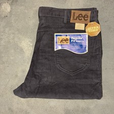 VTG Deadstock Lee Riders Ultra Cords Corduroy Pants Straight Leg USA 40x32 Gray