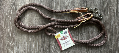 Weaver Equine Poly Roper Rein 3/8 X 8 Ft Brown Nylon Rope USA Horse Tack