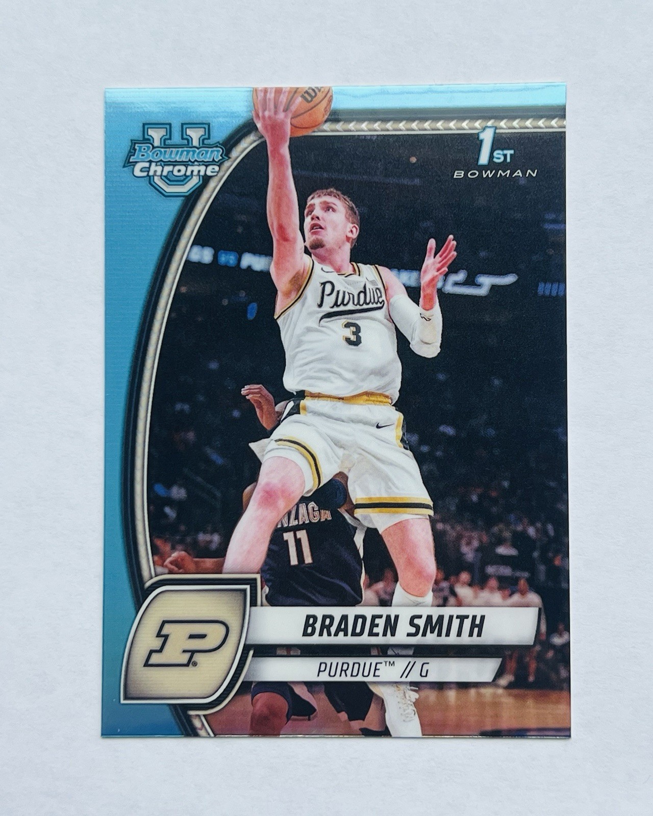 2024-25 Bowman University Chrome Braden Smith Sky Blue Refractor #12 Purdue ￼