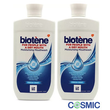 2 X Biotene Dry Mouth Mouthwash, Moisturising & Alcohol Free Oral Wash, 500ml