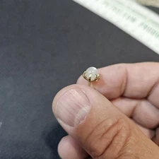 Opaque White Stone/Glass Tie Tack