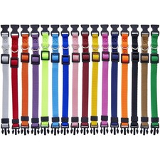 16 Pack Puppy Collars for Litter - Adjustable Breakaway ID Collar for Puppy L...