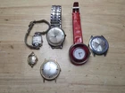 Vintage Watch Lot for Parts Manual Wind Timex  Helbros Gruen Exacto Lucerne