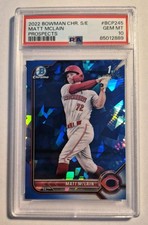 2022 Bowman Chrome Sapphire Edition Matt McLain Prospects #BCP-245 PSA 10 Reds