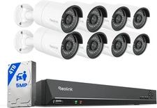 REOLINK 16CH 5MP Home Security Camera System, 8pcs Wired Outdoor PoE IP Cameras