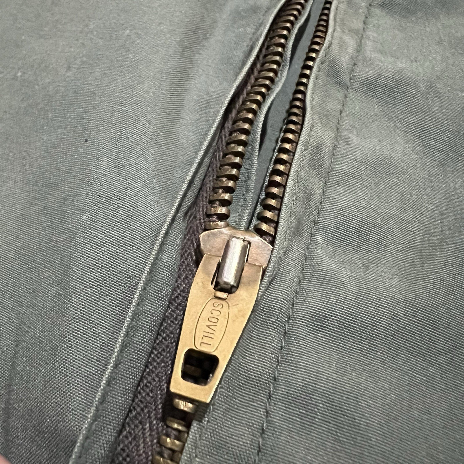 US ARMY AG274 60s Ceiling Zero by Blauer Green Scoville Zip Cotton USMC Jacket