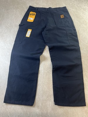 Carhartt B11 MDT Loose Fit Washed Duck Canvas Carpenter Arbeitshose Navy 36x30
