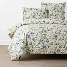 Rifle Paper Co. Strawberry Fields Classic Cool Cotton Percale Duvet Cover