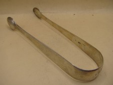 Antique Pair Of George III Sterling Silver Sugar Bowl Tong / Pincers / Nips