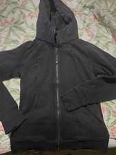 Lululemon Women's Black Full Zip Fleece Hoodie with Pockets, Hooded Long Sleeve