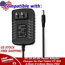 5V 2A AC-DC Power Adapter Charger for Pad Tablet PC MID 2.5mm X 0.8mm Mains PSU