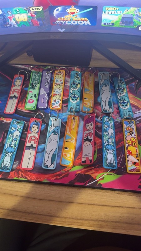 Pokemon Keychain, Key Fab , And Lanyards
