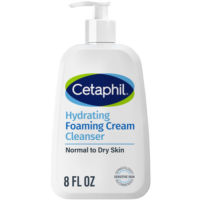 Cetaphil Hydrating Foaming Cream Cleanser 8 fl oz Normal to Dry Skin