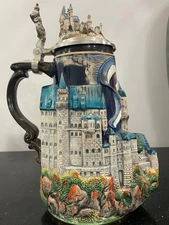11 inch limited edition Castle theme Garantiert German beer stein
