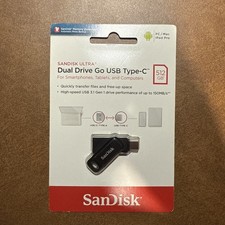 SanDisk 512GB Ultra Drive Dual Go USB Type-C, Black - SDDDC3-512G Up to 150 MB/s