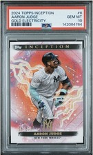 Aaron Judge PSA 10 Topps 2024 Inception Gold Electricity /50 NY Yankees SP GM MT