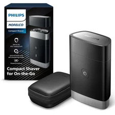 Philips Norelco Compact Rechargeable Wet & Dry Electric Shaver Black 