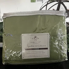 Clara Clark Queen Sheet Set 820 Collection Non Iron Oversized Microfiber Olive