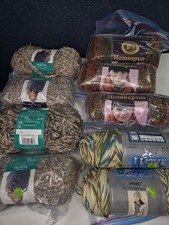 Lot of 9 Lion Brand Homespun Bulky Yarn Skeins Sierra Edwardian Brown Green