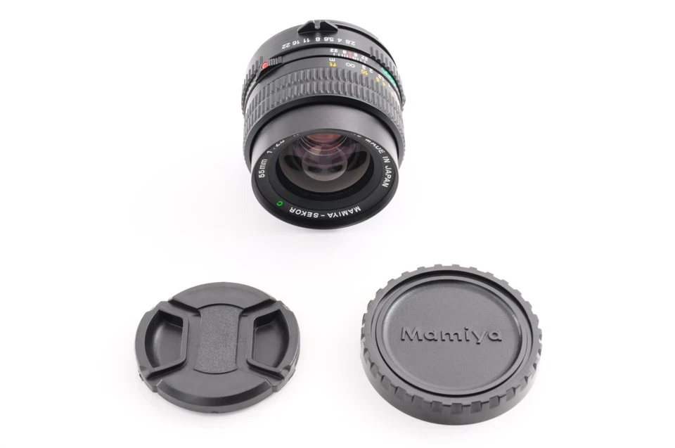 **Exc+5** Mamiya Sekor C 55 mm f/2,8 N + Tapa para M645 1000S Super Pro TL de JPN Foto 3 de 4