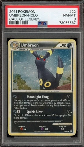 Pokemon Umbreon Call of Legends Holo Rare #22 PSA 8