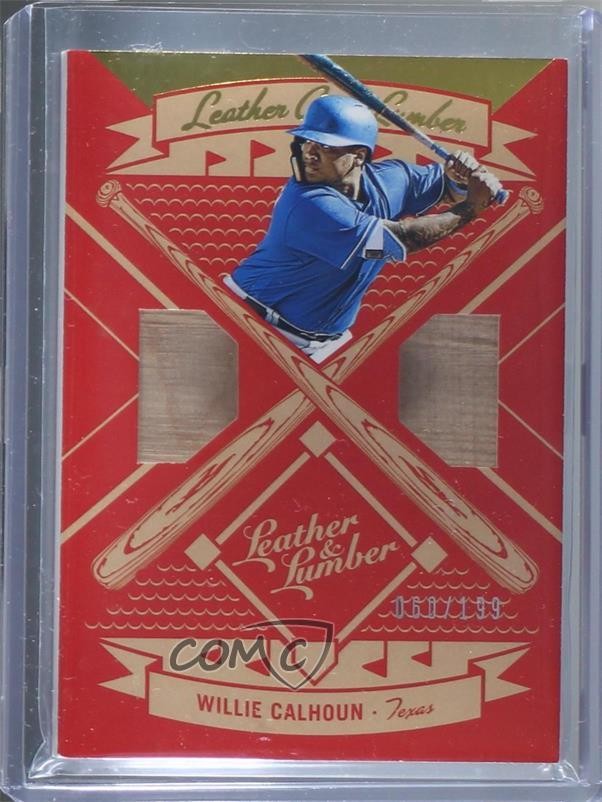 2019 Panini Leather & Lumber and Dual Bats 60/199 Willie Calhoun #LLD-WI e6p