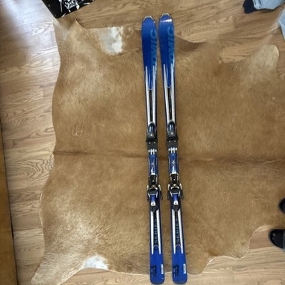 Atomic C Series Beta Pulsier Skis Blue Silver Black with Bindings