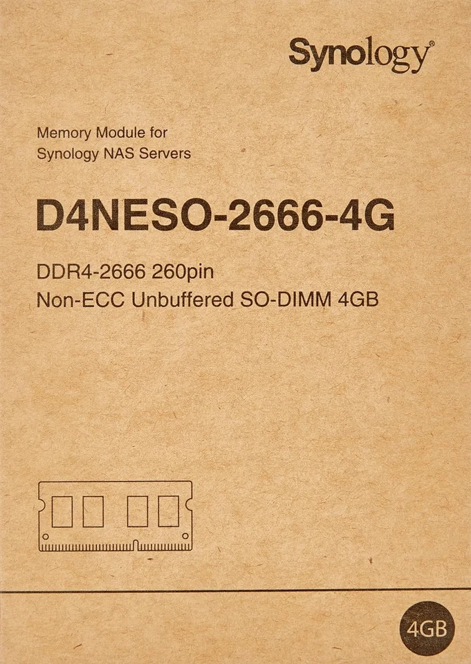 Synology 4GB D4NESO-2666-4G Non-ECC SO-DIMM f DVA3219 - Image 4 of 4