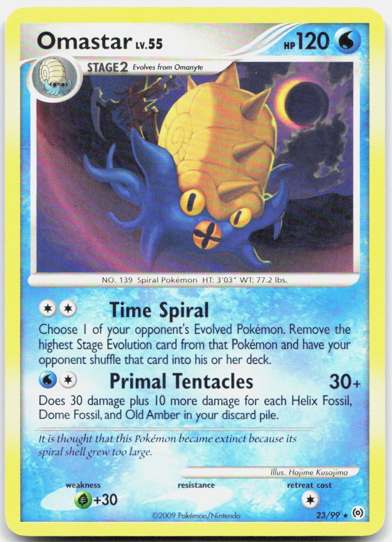 Pokemon TCG Omastar Arceus Rare 23/99