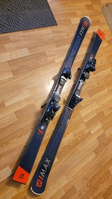 Salomon S/Max 12 Skis w/ Z12 Walk Bindings Mens Sz 170cm Dark Blue/Orange