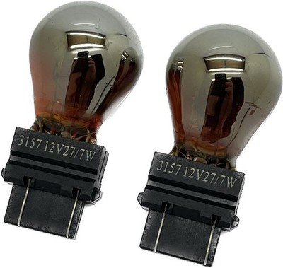 2 x 3157 Ersatz Chrom Silber Bernstein Blinker Birne 12V PY27/7W 183