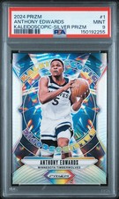 2024 PANINI PRIZM KALEIDOSCOPIC SILVER PRIZM #1 ANTHONY EDWARDS PSA 9