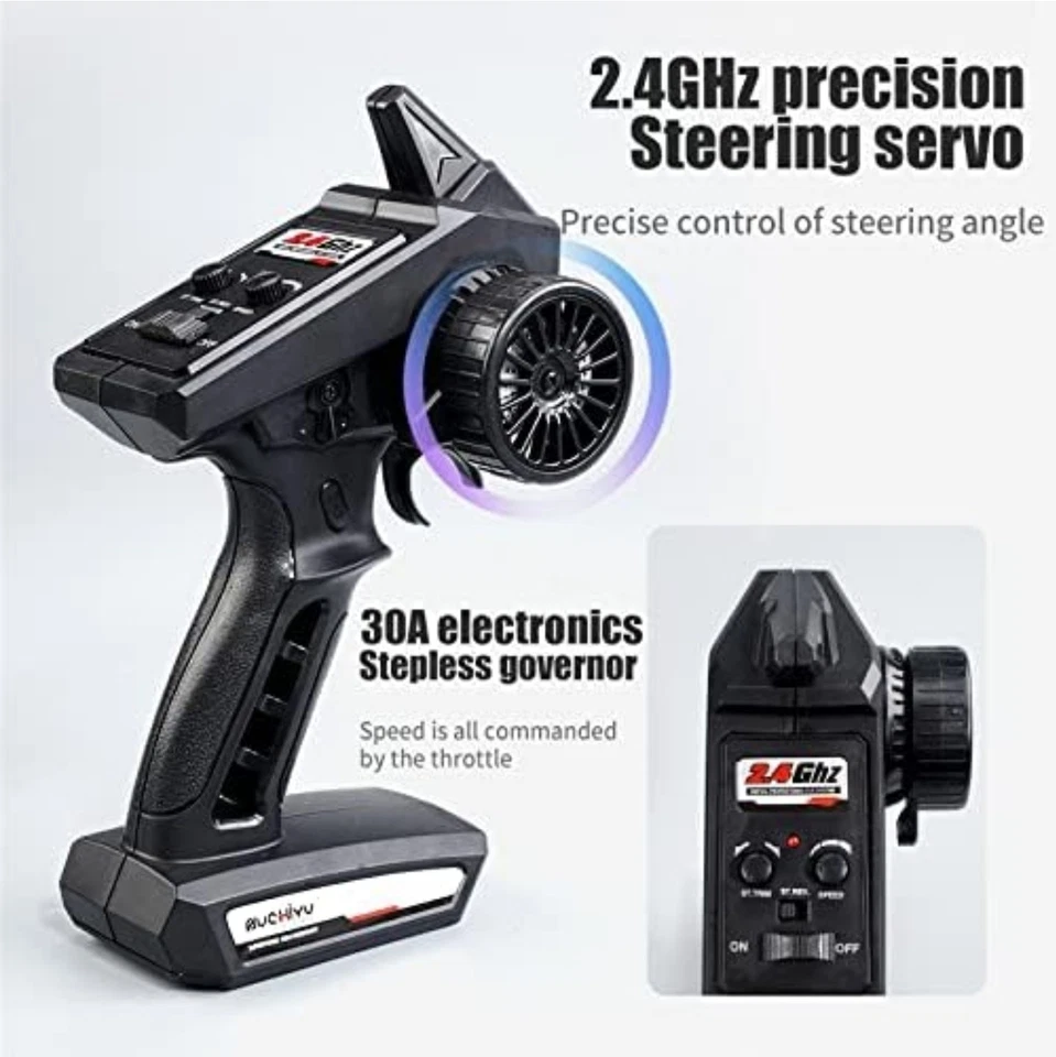 4WD RC Drift Monster Truck 50km/h PRO Remote Control Car LED Light 2.4GHz - Image 4 of 4