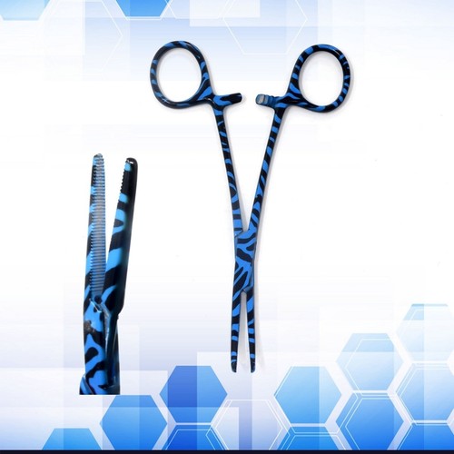 Gerade Locking Clamp Hundehaar Abzieher gezackte Spitze Edelstahl Zange 5,5" - Bild 2 von 3