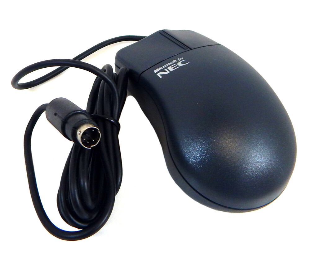 NEC Microsoft 2-Button PS2 Black Mouse NEW 230-00018 94287 