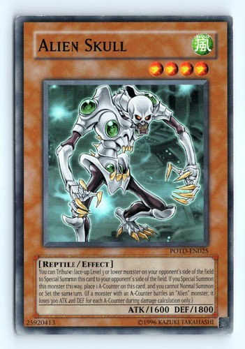 Alien Skull - POTD-EN025 - Common - 1st Edition M/NM Yugioh | eBay Alien Skull - POTD-EN025 - Common - 1st Edition M/NM Yugioh | eBay