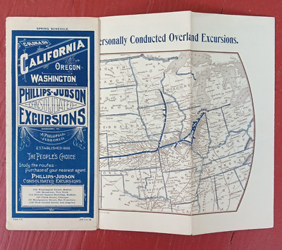 1898 Railroad Timetable California Oregon Washington Train Excursions CA OR WA