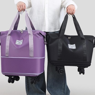 Rolling Duffle Bag Wheel Expandable Luggage Bag with Wheels D3P7 Hand and V9A0