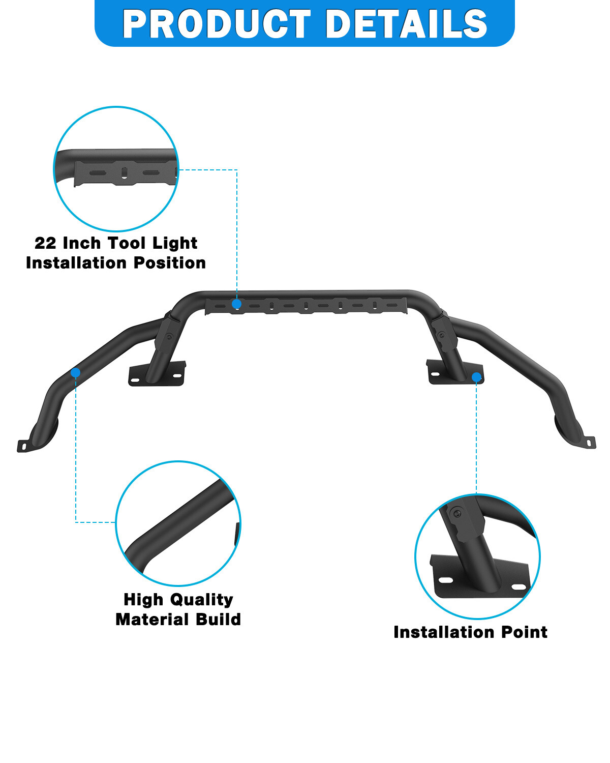 Bull Bar Bumper Brush Guard Off Road Grill Steel For 2021 2022 2023