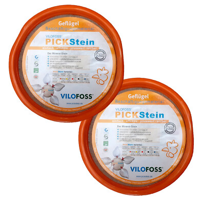 Vilofoss Pickstein MEDIUM 2 x8 kg Pickschale 16 kg Geflügel Hühner Mineral