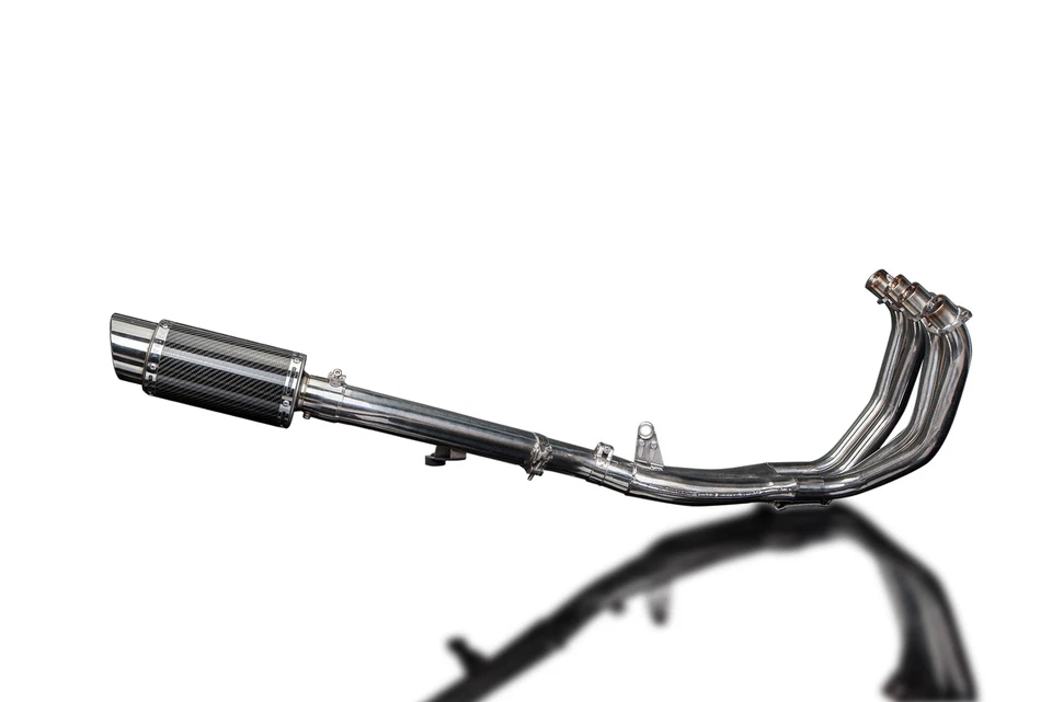 Honda CBR600 F4 1999-2000 полный выхлоп 4-1 8 дюймов круглый углеродный глушитель - Изображение 2 из 4