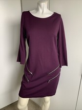Women’s medium Express grape wine 3/4 sleeve mini pullover sheath dress